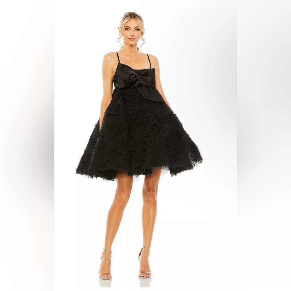 Mac Duggal
Women's Bow Front Tulle Mini Dress